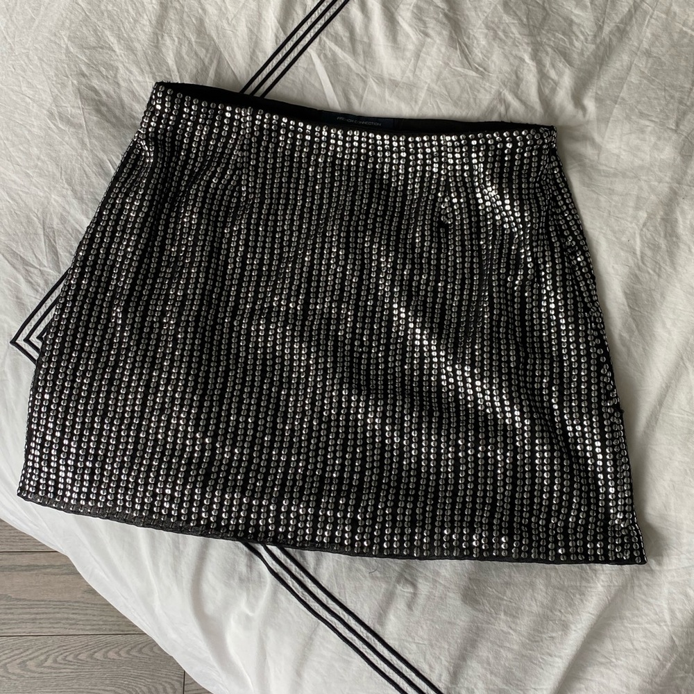 Black with silver beautiful mini skirt